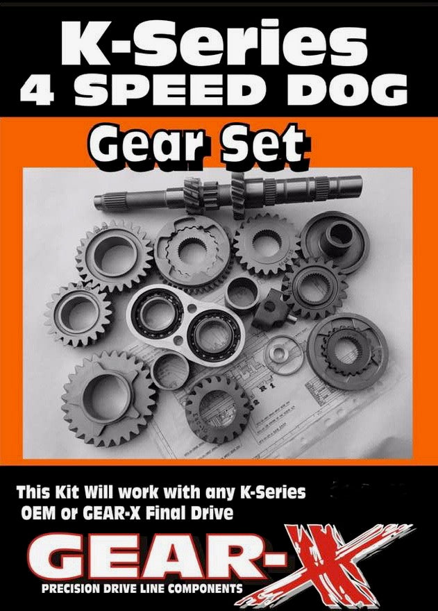 GEAR-X HONDA K- SERIES FOUR SPEED DOGBOX GEAR SETS